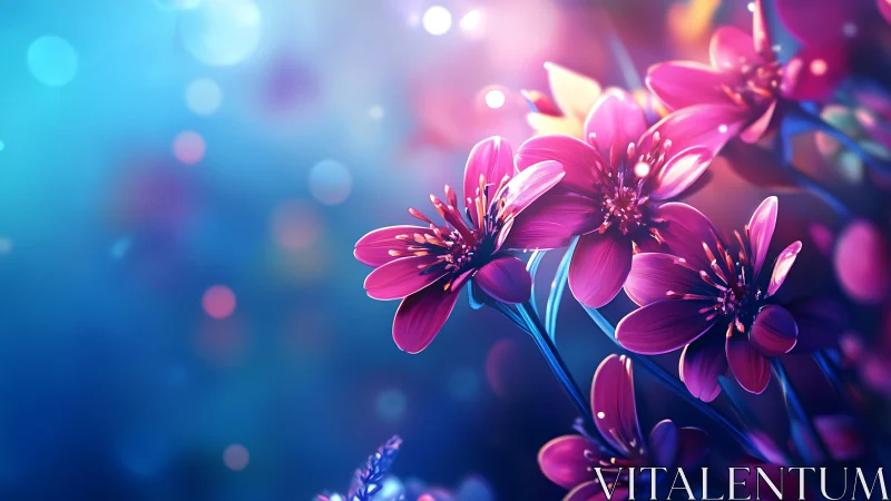 Radiant Petals Dance Through Luminous Dreamscapes.