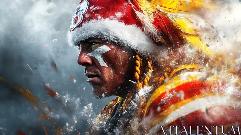 Warrior fan in winter storm radiates fierce game day pride