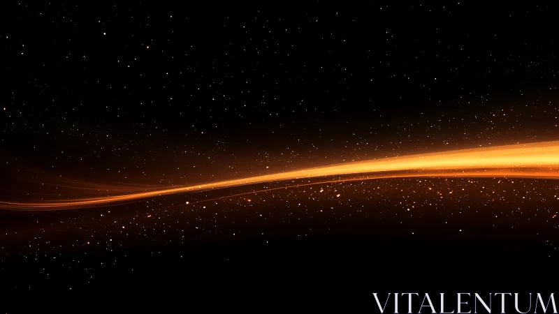 Glowing Horizon: Earth's Atmosphere Against Starfield