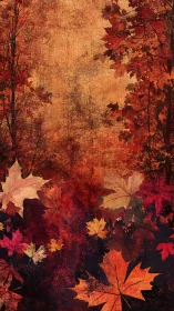 Rustling maple chorus paints the forest in ember whispers