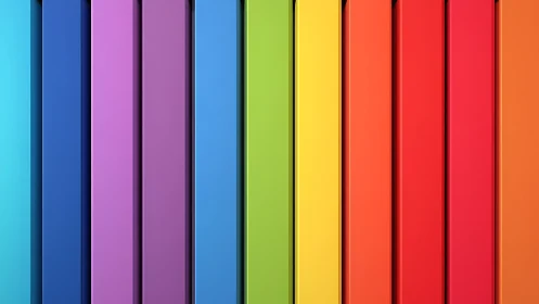 Rainbow panels in orderly parade, marching with quiet joy.