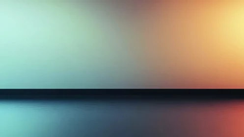 Minimal horizon over reflective surface divides cool and warm glow