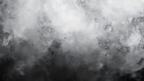 Soft stormy clouds swirl in a calm monochrome sky study