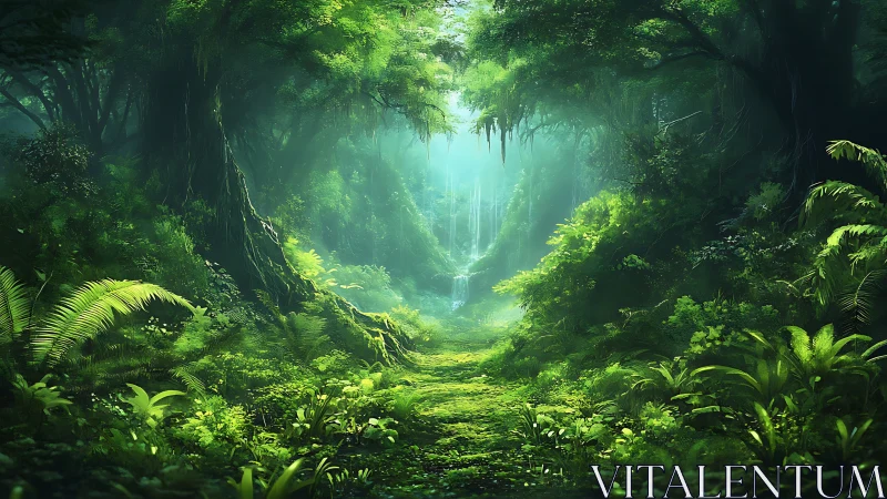 Emerald Cathedral of Light: A Verdant Woodland Sanctuary.