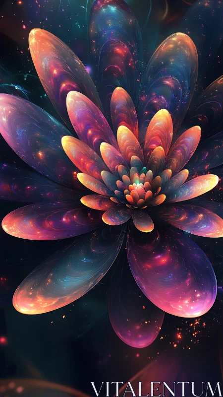 Galactic bloom unfolding in luminous fractal petals.