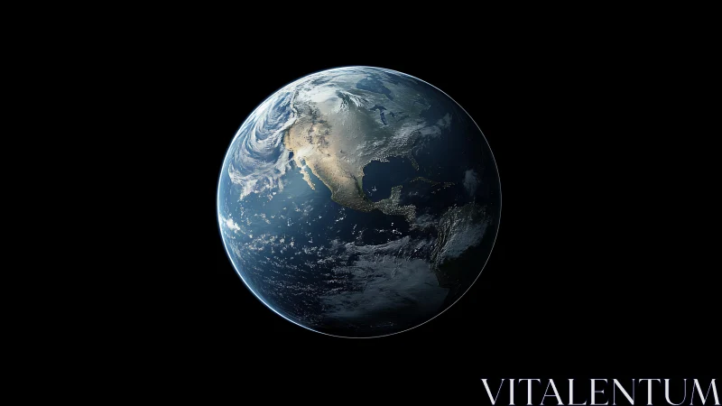 Luminous Blue Earth drifting like a lonely cosmic lantern.