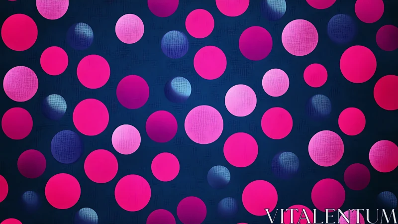 Regular grid of pink circular dots on dark blue background.