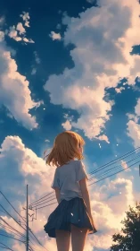 Quiet summer pause under a sky full of wandering clouds.