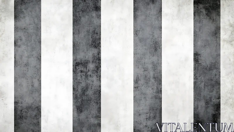 Stoic grayscale stripes with weathered industrial grace.