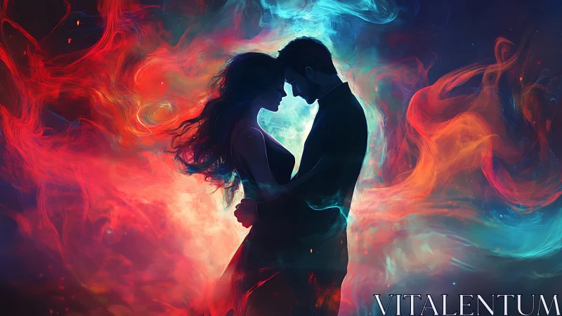 Two Hearts Ignite: A Dance of Fire and Light.