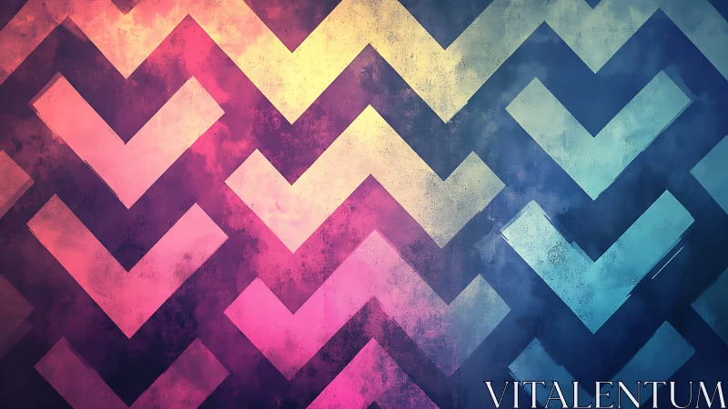 Color-soaked chevron pattern glowing with cozy energy.