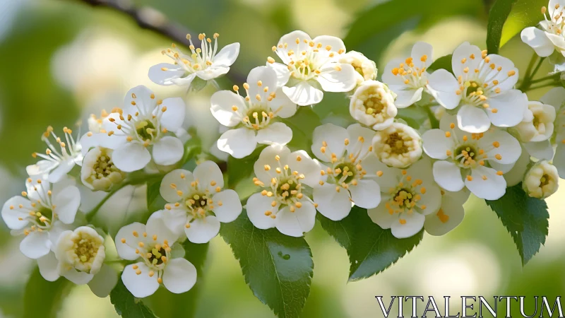 Spring's Delicate Treasure: Hawthorn Blooms.