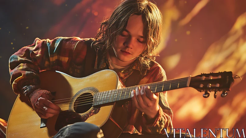 Campfire daydreams with a quiet acoustic guitar solo.