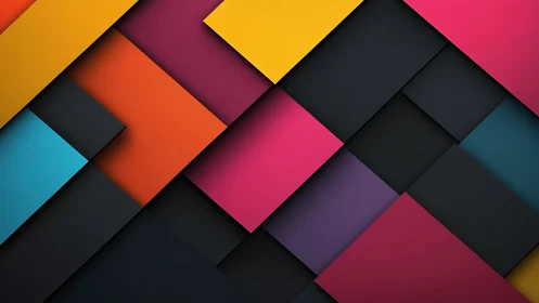 Colorful paper planes quietly collide in geometric rhythm