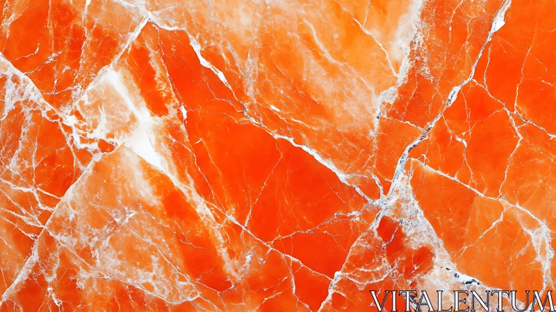 Orange marble surface shows bright veining and bold contrast.