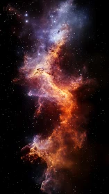 Spectral ionized nebula plume with high dynamic range rendering.