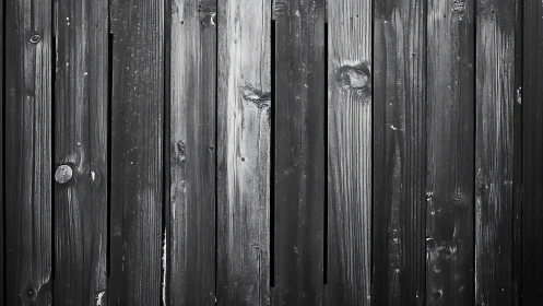 Weathered wooden fence in soothing monochrome tones.