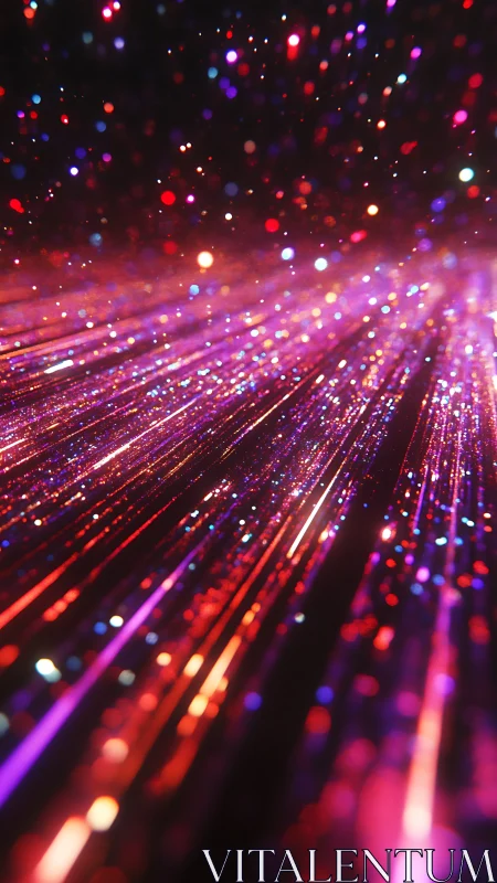 Starlit data streams racing through a neon cosmic dusk.