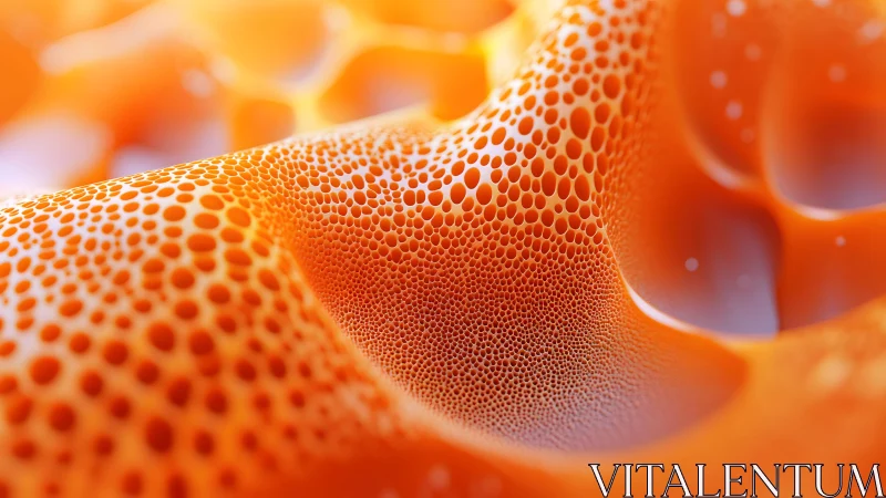 Abstract close-up of orange bubbles with smooth organic texture.