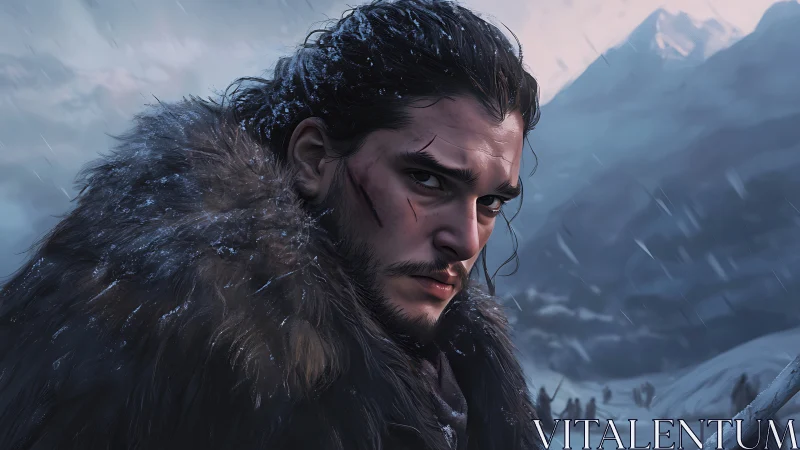 Winter warrior turns toward the storm with unbroken resolve