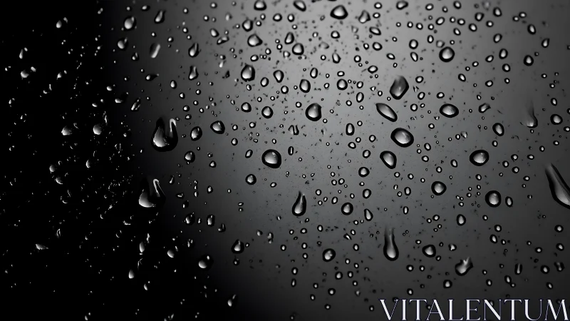 Water droplets scatter across dark reflective surface evenly