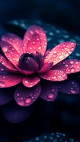 Glowing Lotus in the Night - A Magical Blossom Awaits