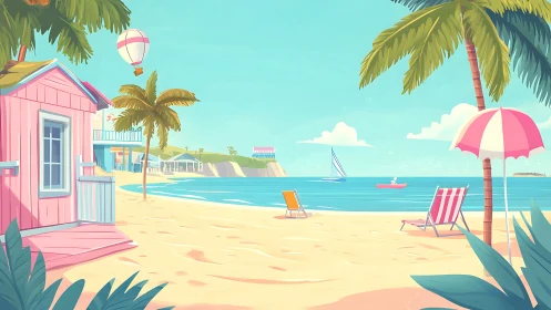 Tropical Beach Cottage Summer Haven.