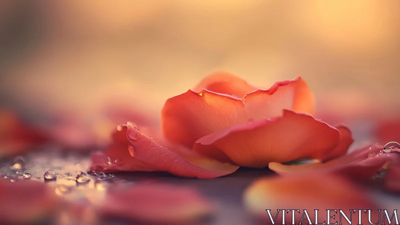 Whispered Petals: Dawn's Crimson Reverie