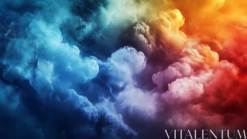 Stormborn nebula clouds ignite a prismatic color collision.