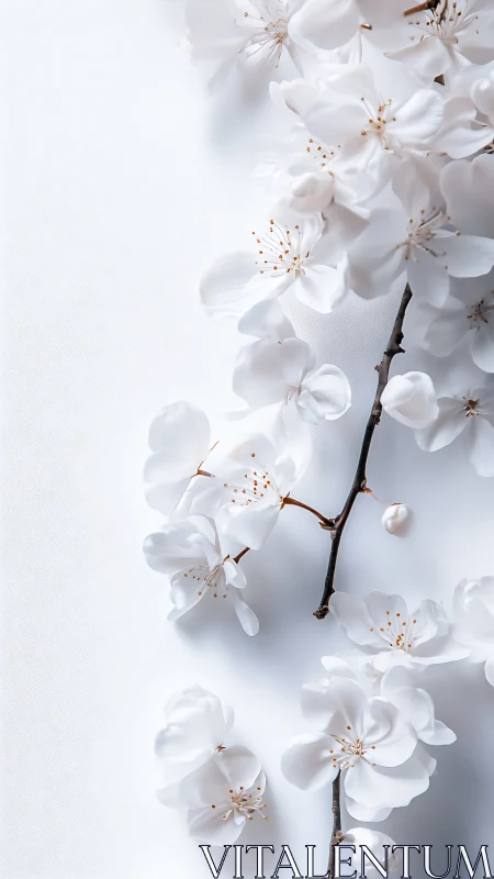 Delicate white blossoms bloom with graceful beauty and warmth
