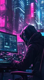 Midnight coder shapes a neon city’s digital heartbeat