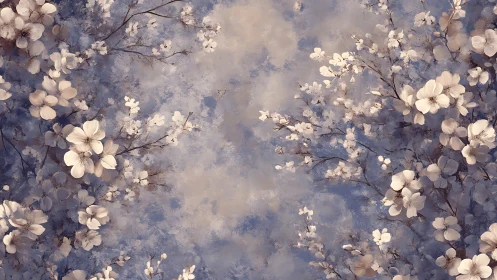 Ethereal Florals Dance Through Twilight's Misty Embrace