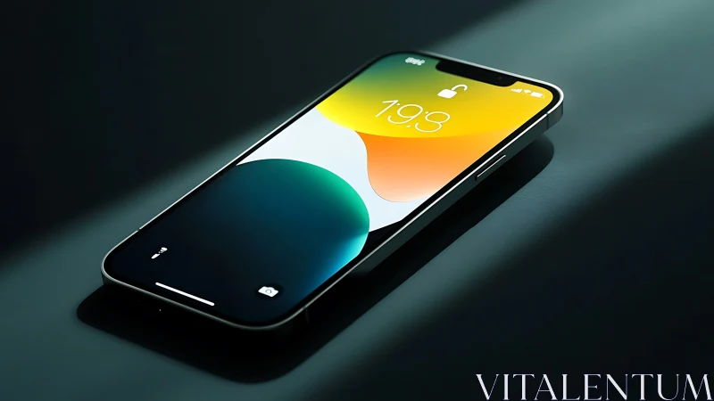 Modern smartphone displays vibrant gradient interface design