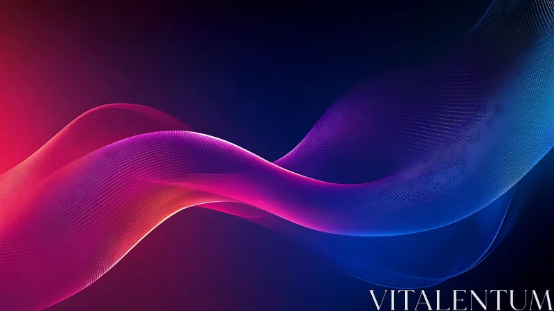 Gradient light wave on dark background in digital form.