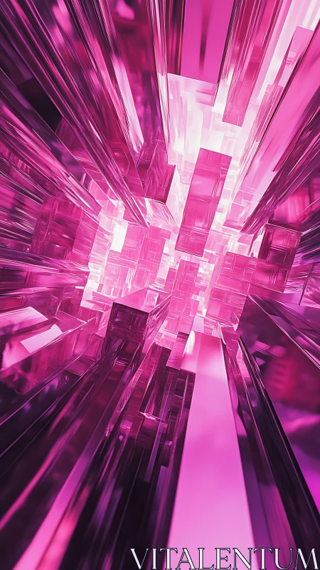 Anisotropic magenta crystal conduits in radial extrusion field.