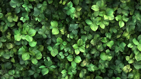 Gentle jungle of layered green leaves in soothing motion.
