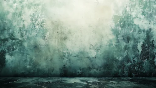 Fog kissed concrete dreamwall in teal and shadow hush.