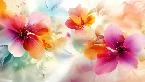 Luminescent Floral Phantoms: Gradient-Infused Petal Diffusion with Spectral Light.