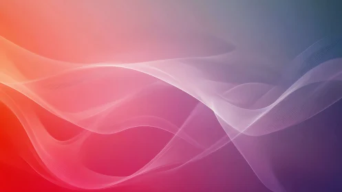 Gradient light waves over soft red to violet background.