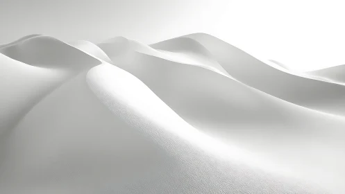 Wind-shaped white sand dunes curve under high sun