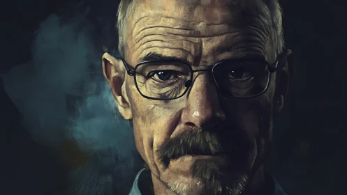 Weathered portrait of a thoughtful man in gentle shadows.