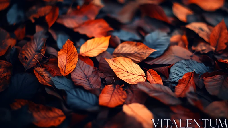 High-contrast autumn foliage with shallow depth and bokeh rendering