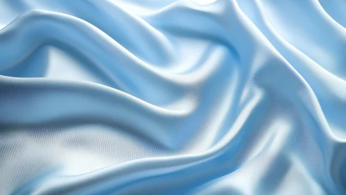 High-gloss pale blue fabric with soft specular highlights and folds