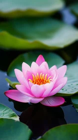 Waterlily whispers softly while neon petals crown the pond