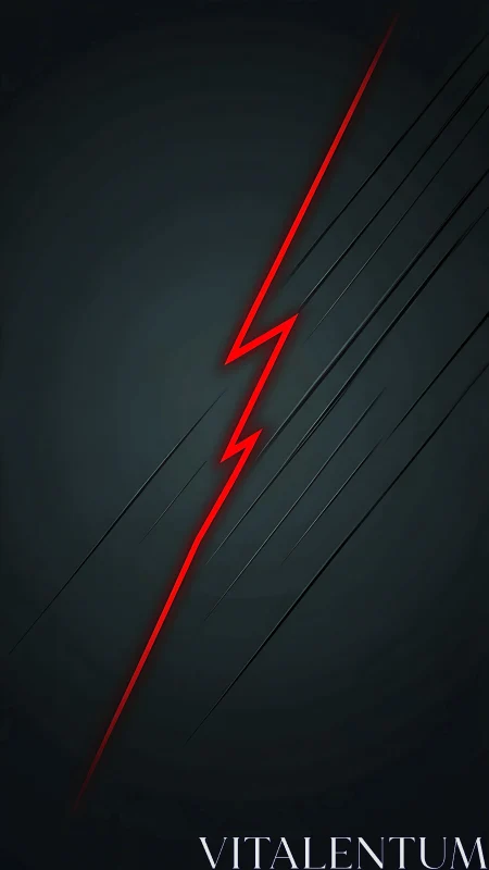 Red zigzag line bisects dark gradient background vertically