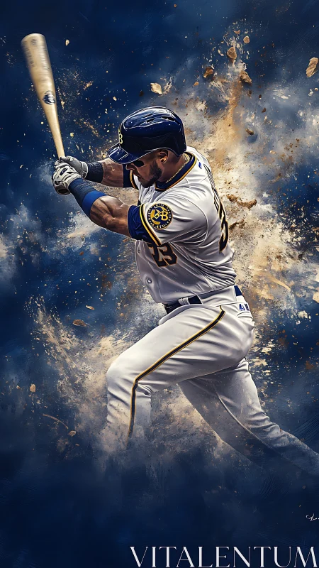 Slugger carves constellations through swirling infield dust