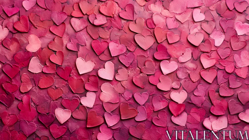 Pink Heart Background Texture