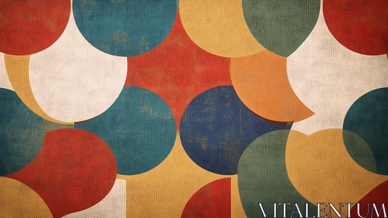 Warm retro circles dancing in a cozy patchwork of color.