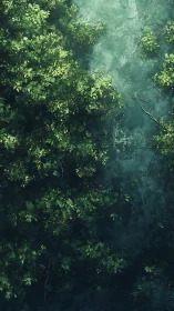 Verdant Cathedral: Canopy Whispers Above Emerald Waters.