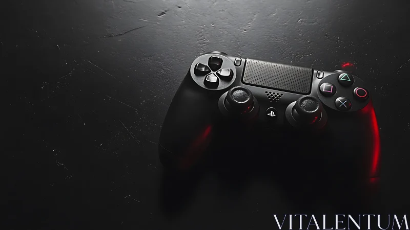 Gaming's Pulse: The PS4 Controller in Dramatic Light.
